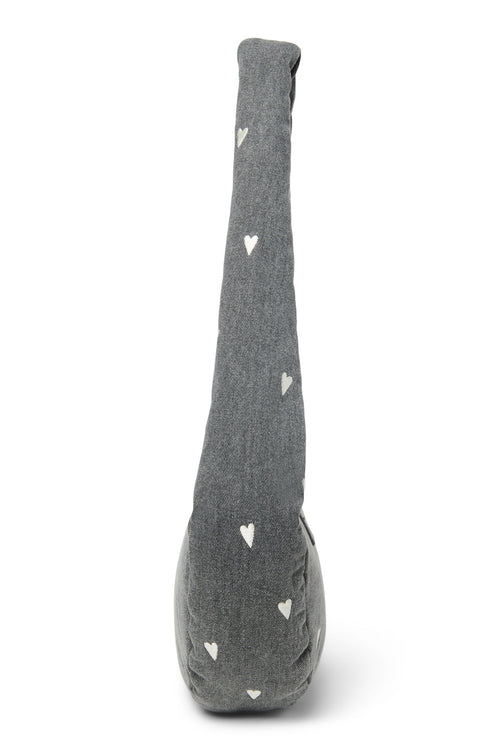 Grey Hearts Denim Mini-Umhängetasche