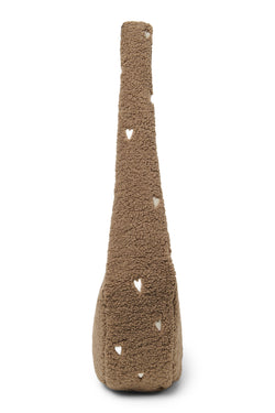 Braune Teddy Mini-Umhängetasche mit Herzen