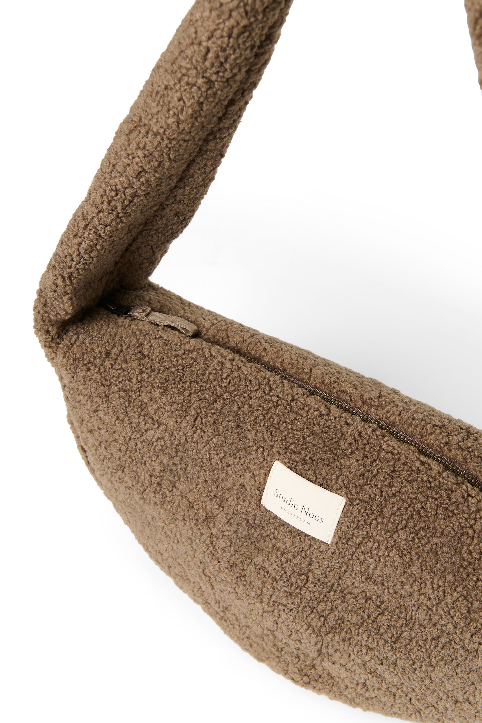 Braune Teddy Mini-Umhängetasche