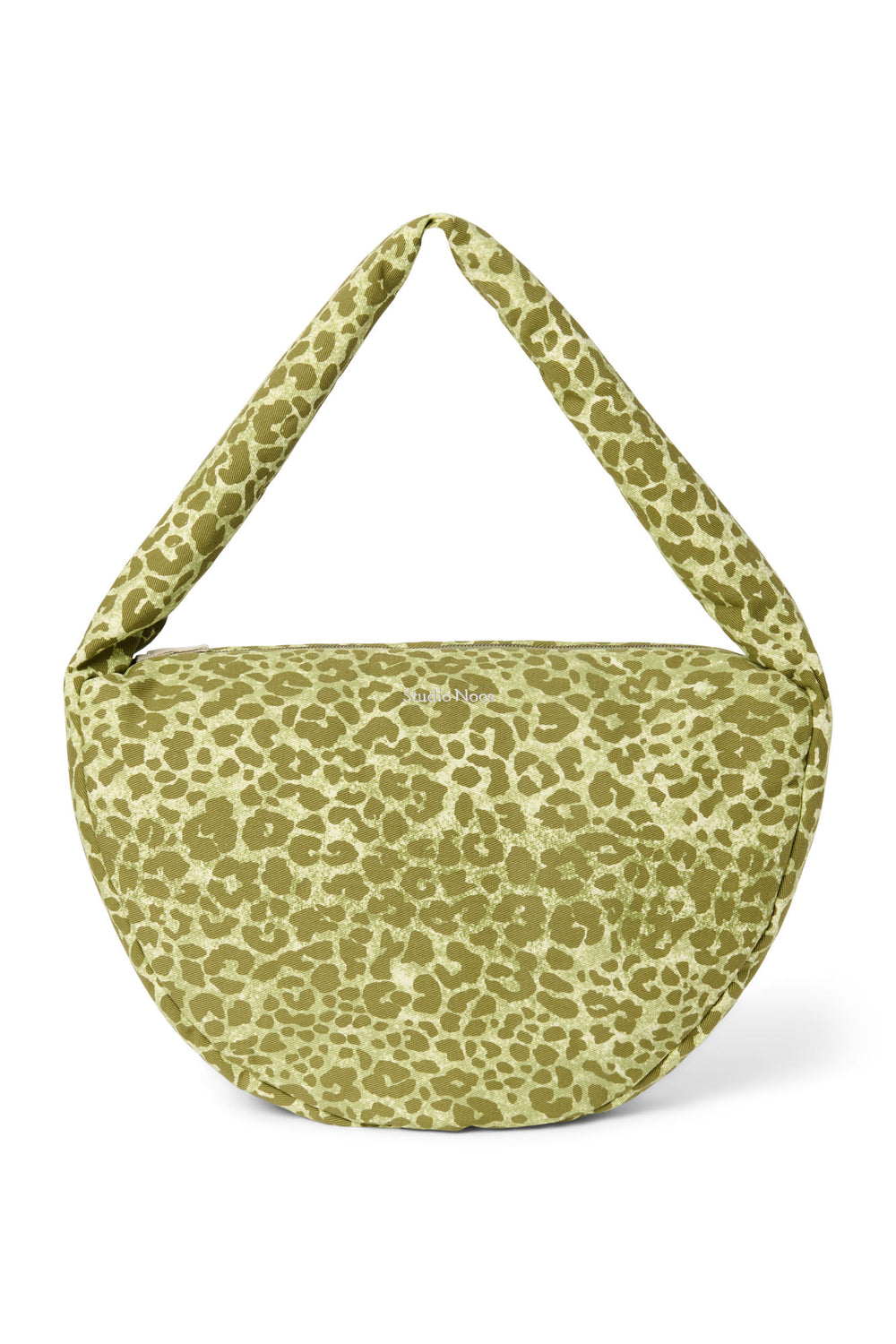 Green Leopard Cotton-Umhängetasche