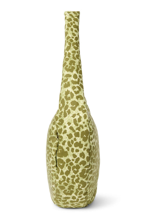 Green Leopard Cotton-Umhängetasche