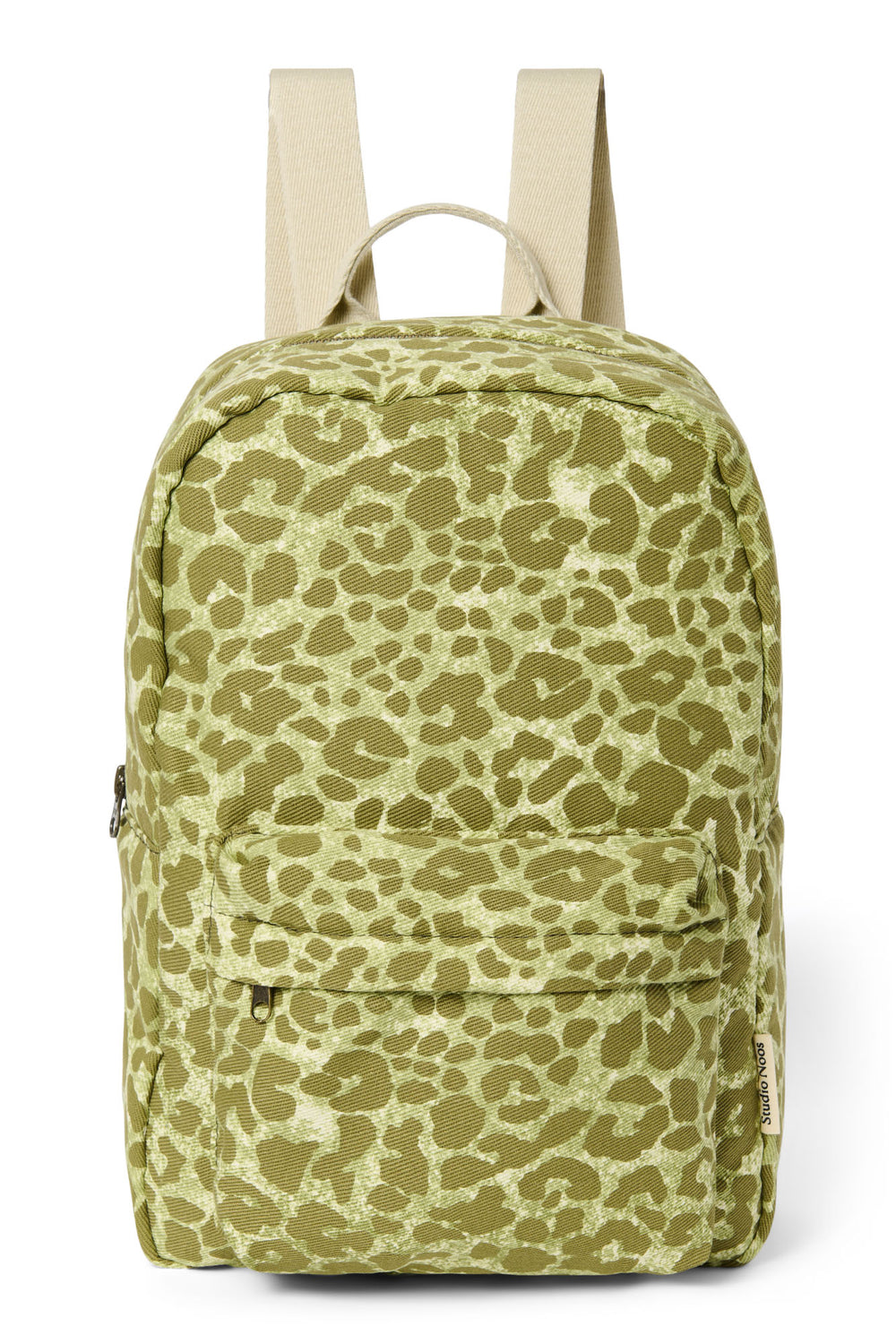 Green Leopard Cotton Midi-Rucksack