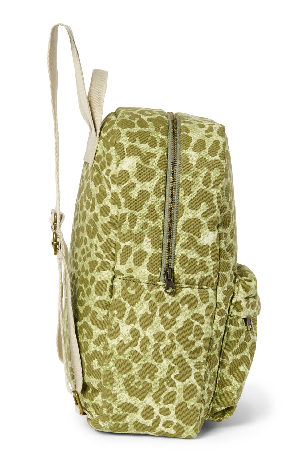 Green Leopard Cotton Midi-Rucksack