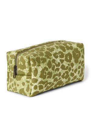 Green Leopard Cotton-Täschchen