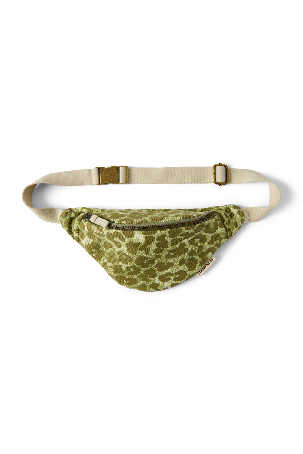 Green Leopard Cotton Mini-Gürteltasche