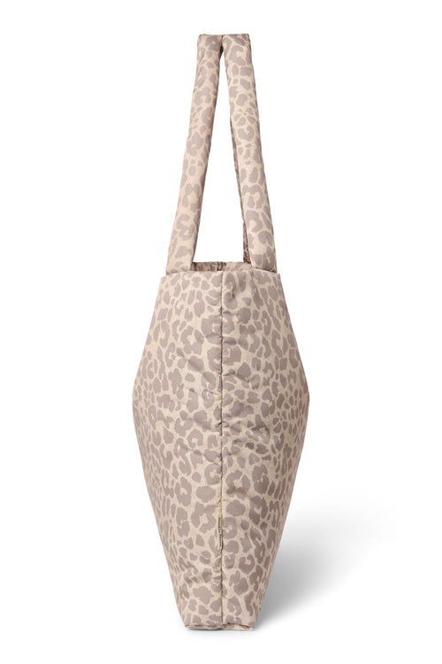 Puffy Mom-Bag | Beige Leopard