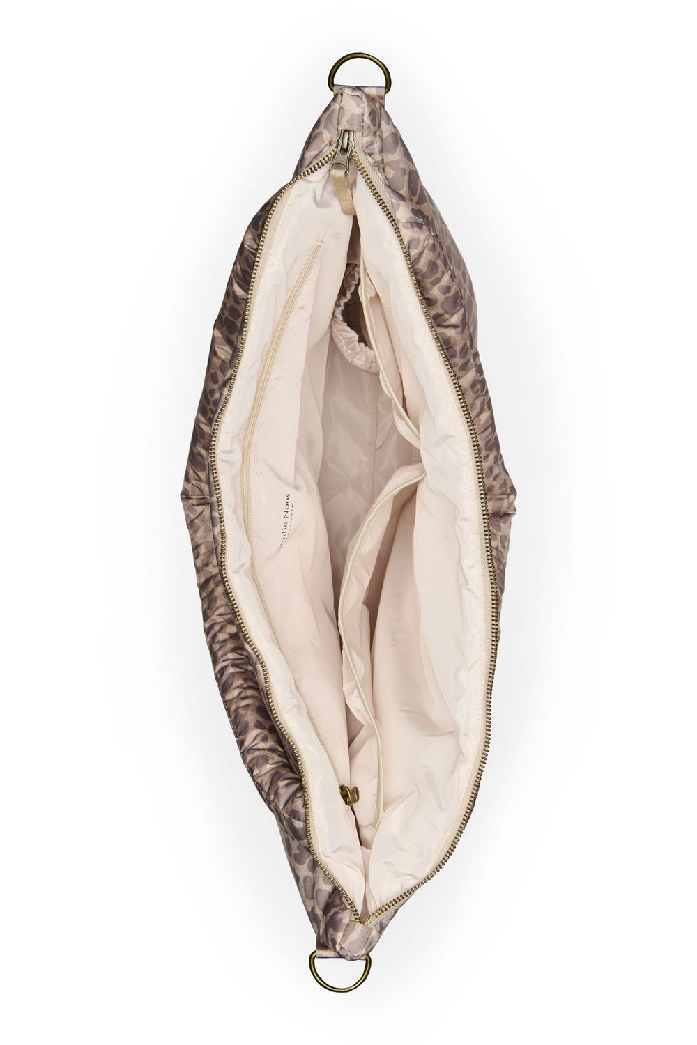 Puffy-Wickeltasche | Beige Leopard