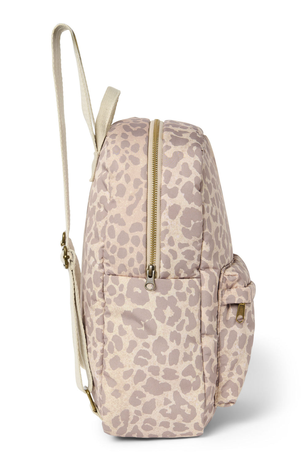 Puffy Midi-Rucksack | Beige Leopard