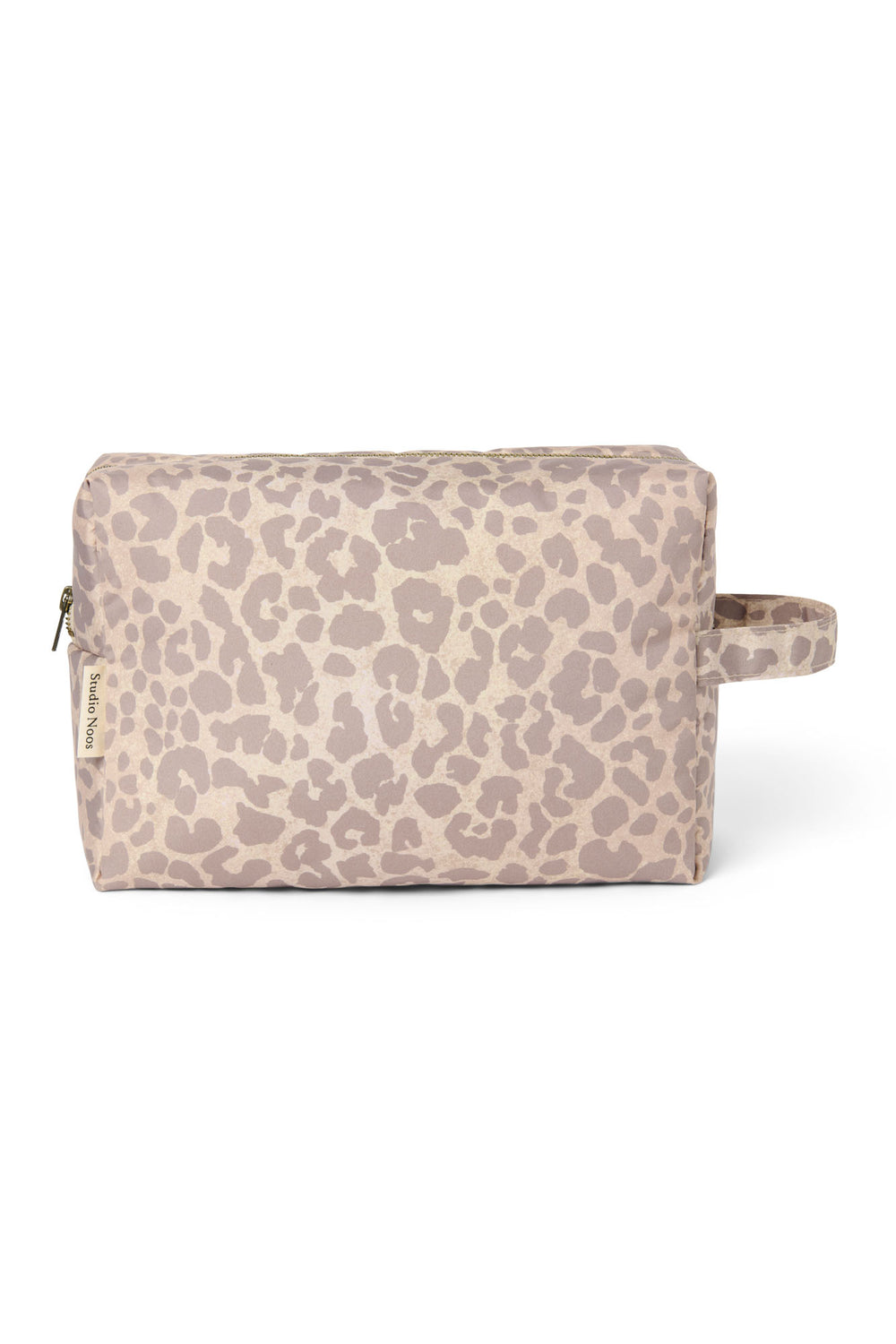 Puffy-Kosmetiktasche | Beige Leopard
