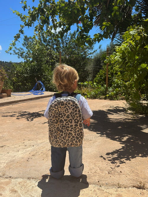 Soft Cotton Mini-Rucksack | Leopard