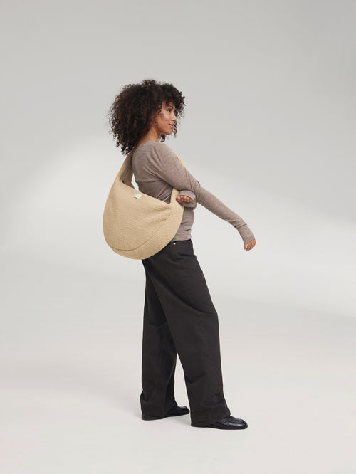 Teddy-Umhängetasche | Ecru