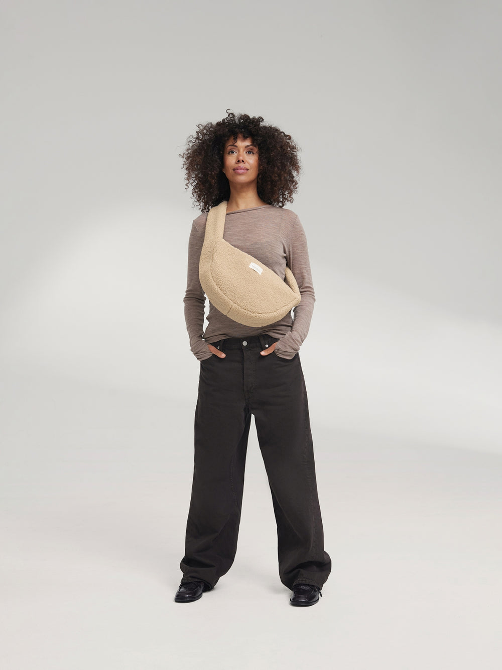 Teddy Mini-Umhängetasche | Ecru