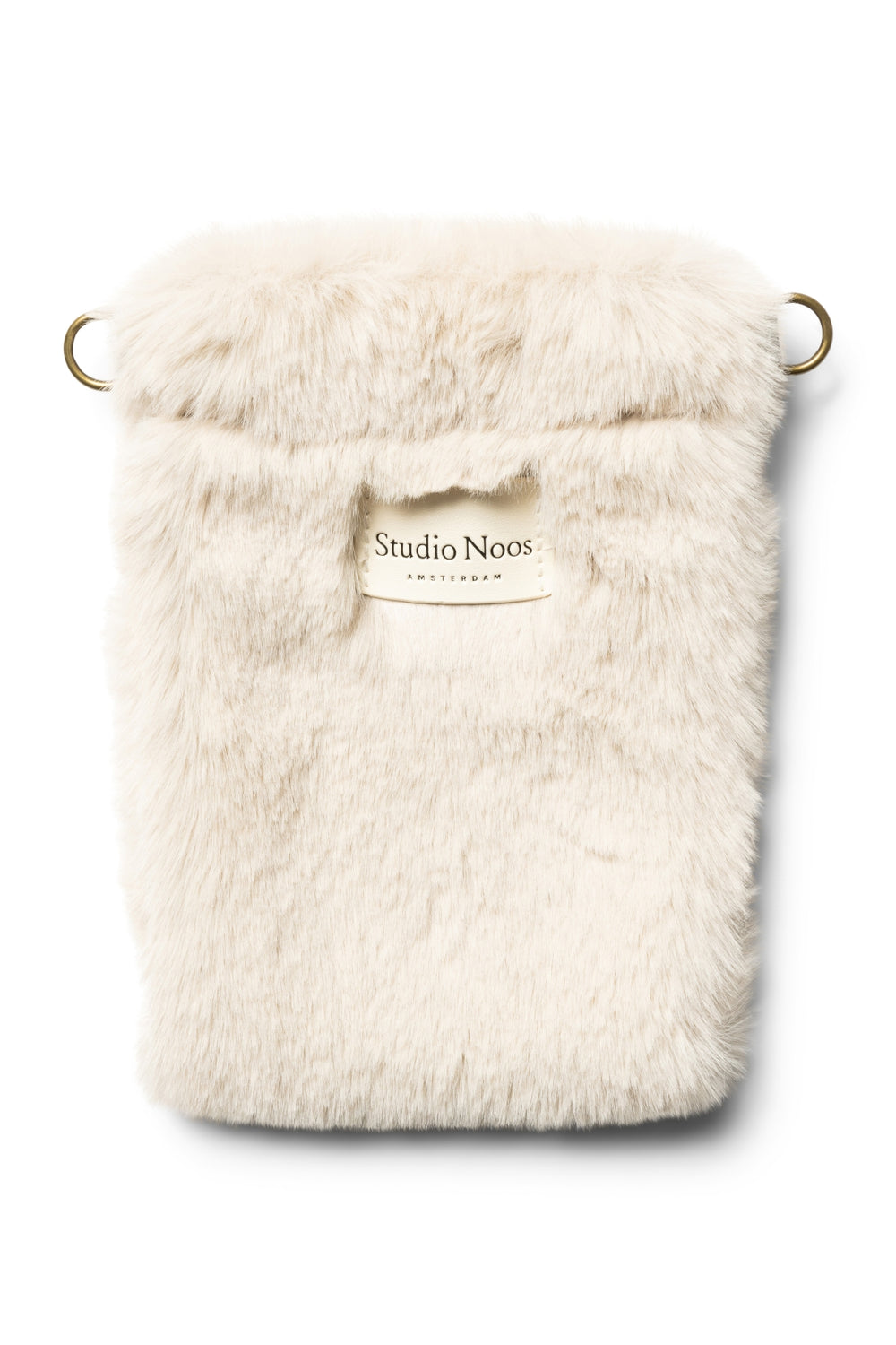 Faux Fur Telefon-Tasche | Naturfarbene