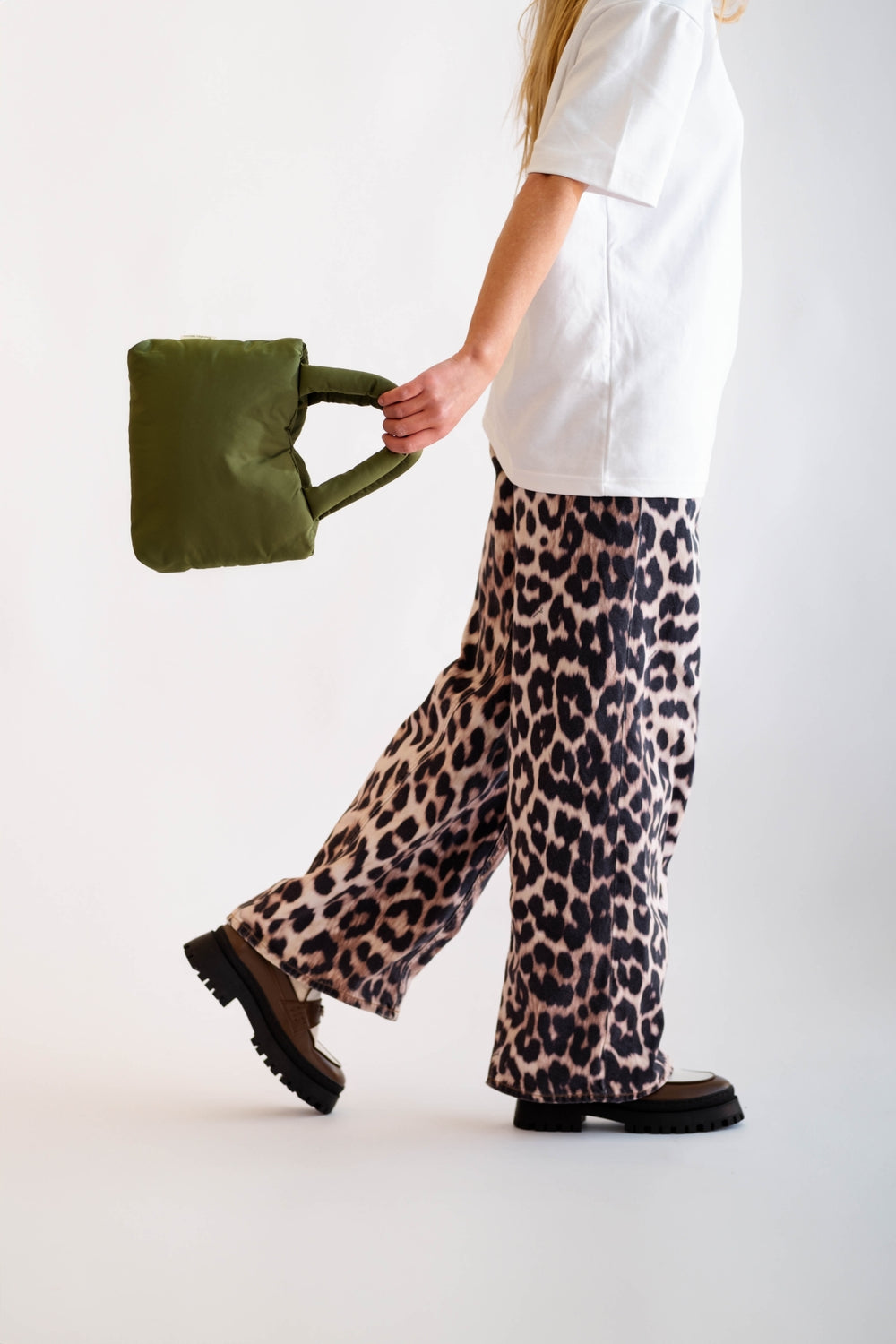 Puffy Mini-Handtasche | Grüne