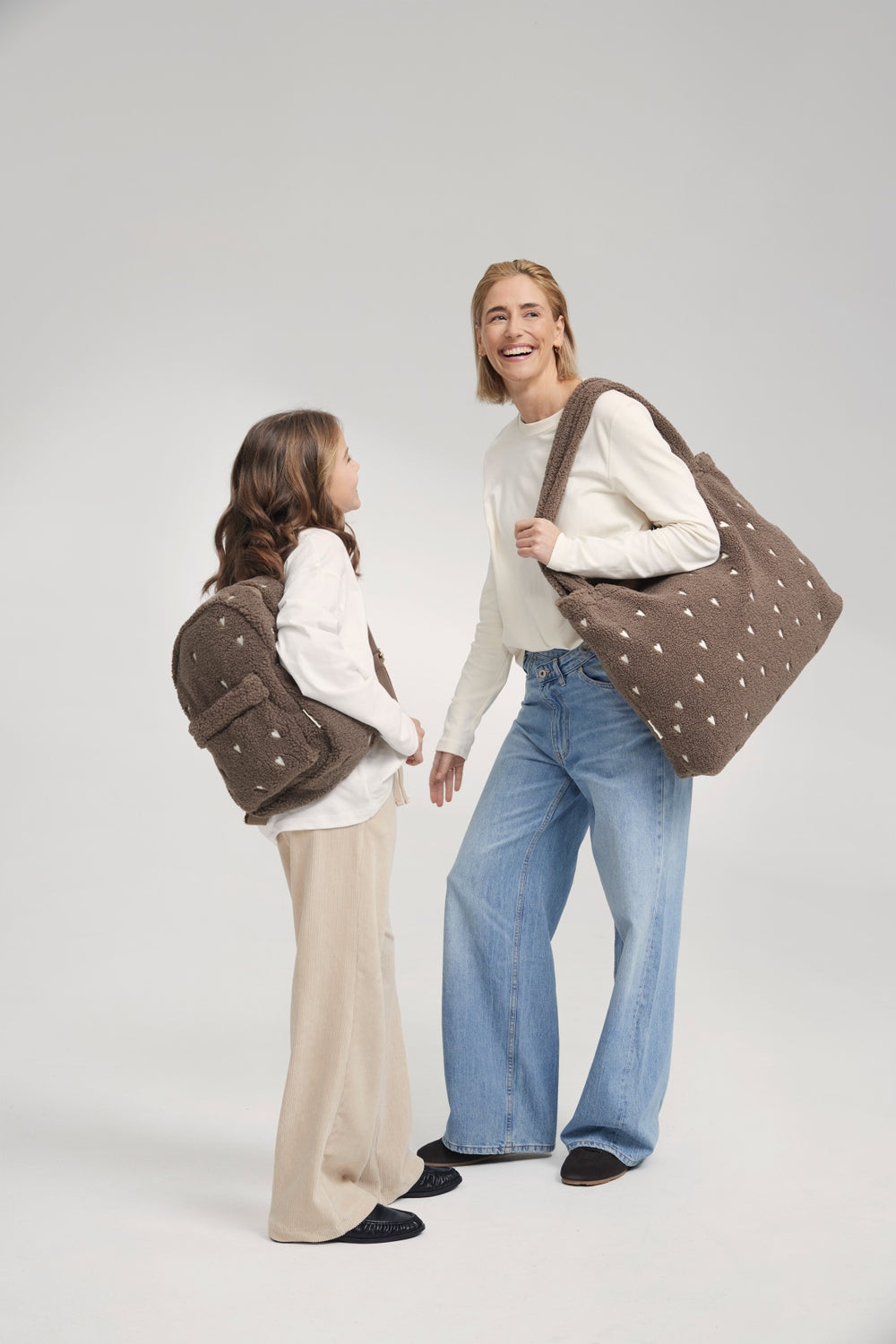 Teddy Mom-Bag | Braune Hearts