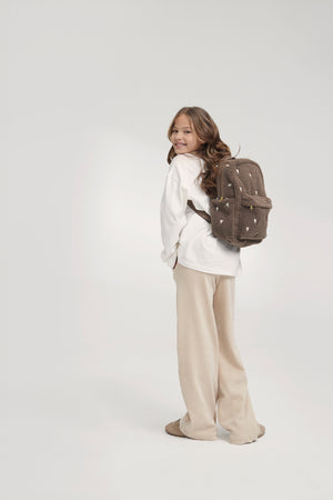 Teddy Midi-Rucksack | Brauner Hearts