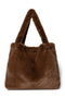 Faux Fur Mom-Bag | Braune