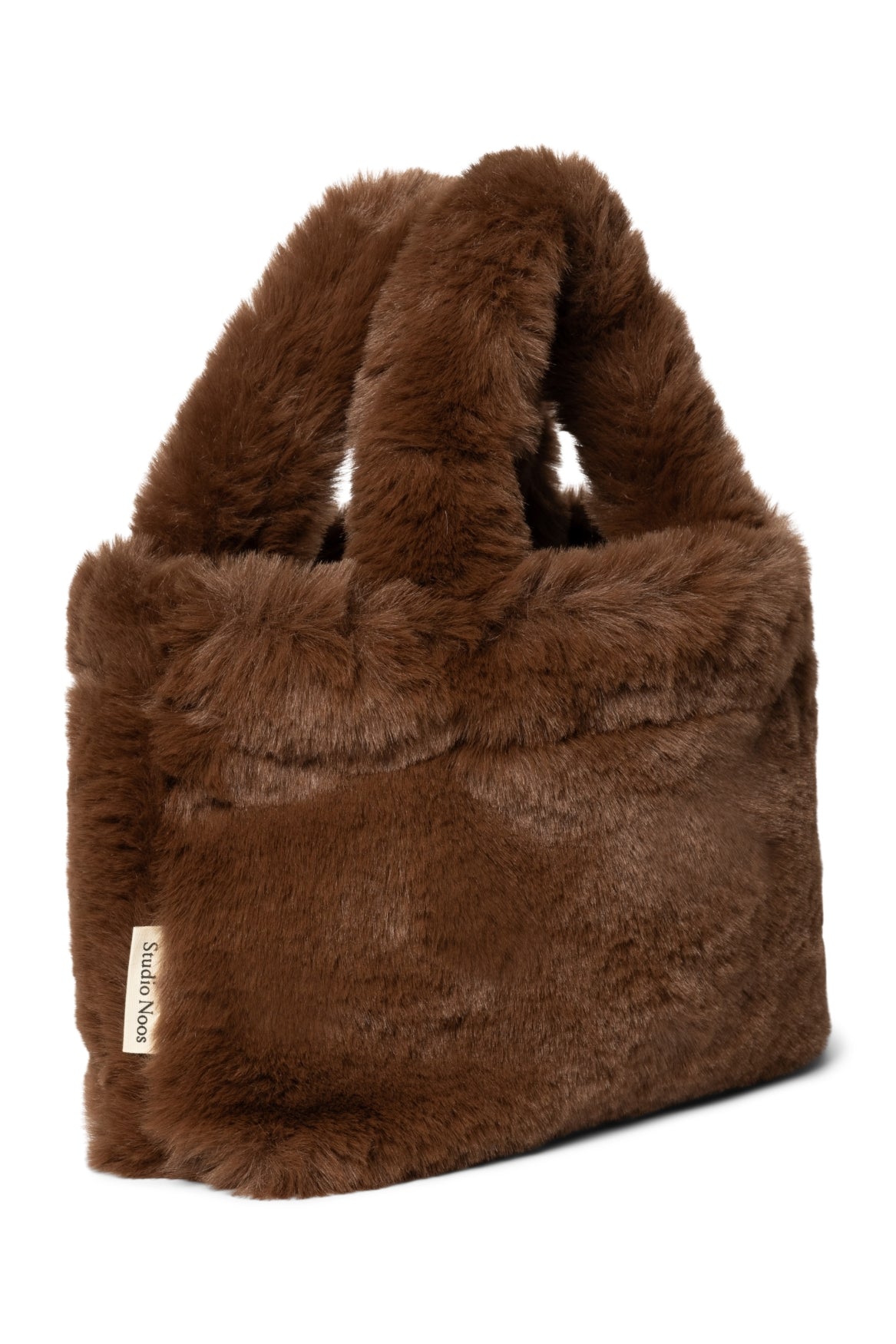 Faux Fur Mini-Handtasche | Braune