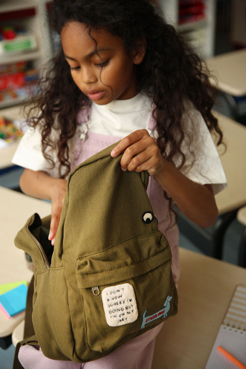 Cotton Midi-Rucksack | Grüne