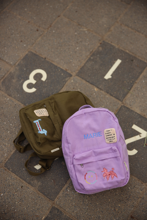 Cotton Midi-Rucksack | Lila