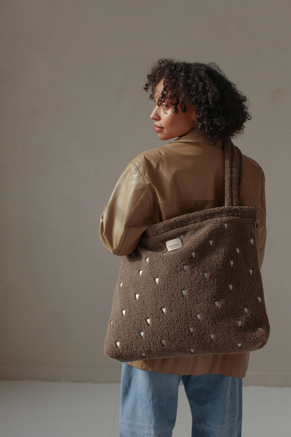 Teddy Hearts-Wickeltasche | Braune