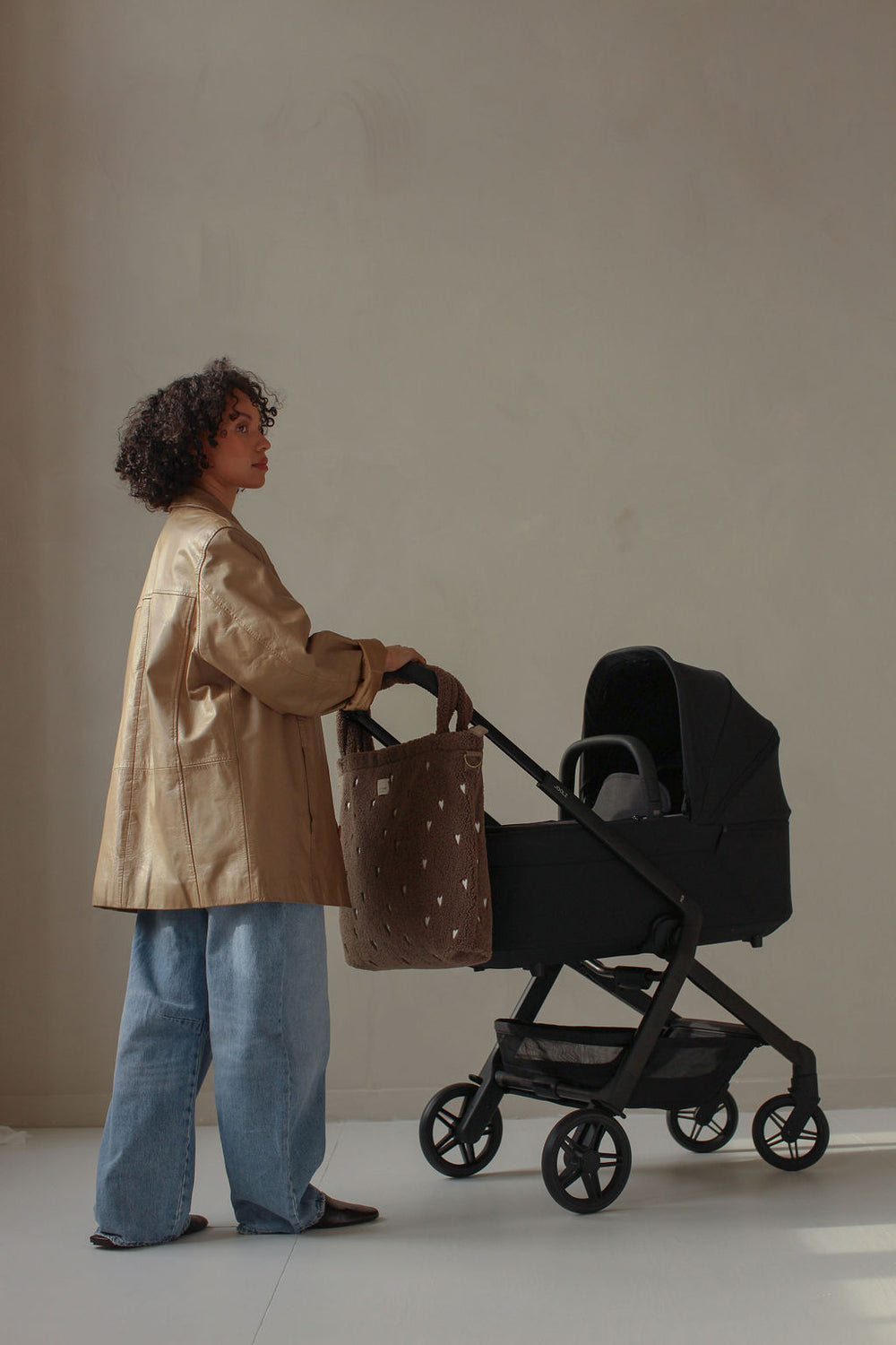 Teddy Hearts-Wickeltasche | Braune