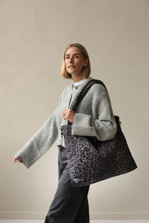 Puffy-Wickeltasche | Leopard