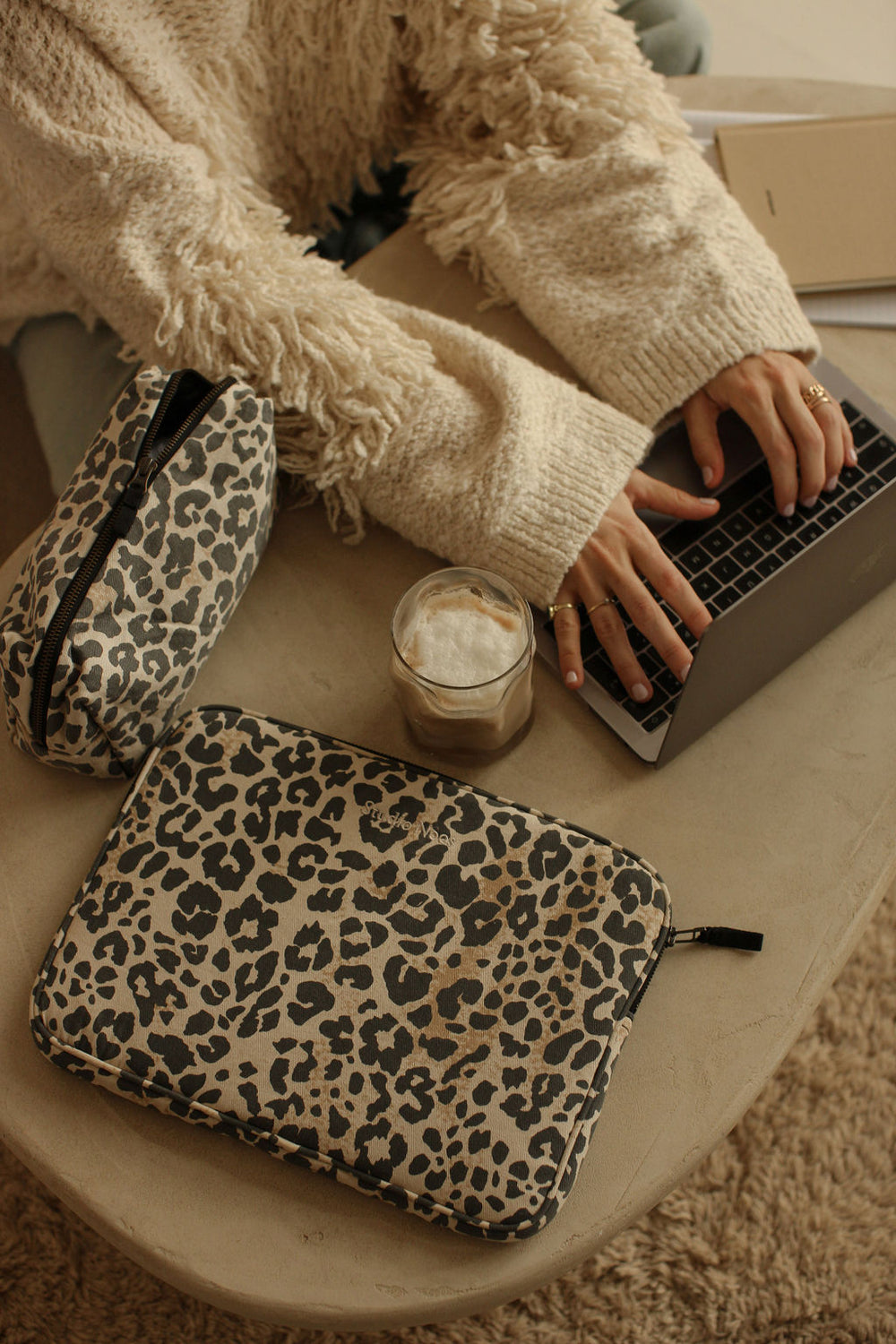 Soft Cotton Laptop-Hülle 13 Inch | Leopard