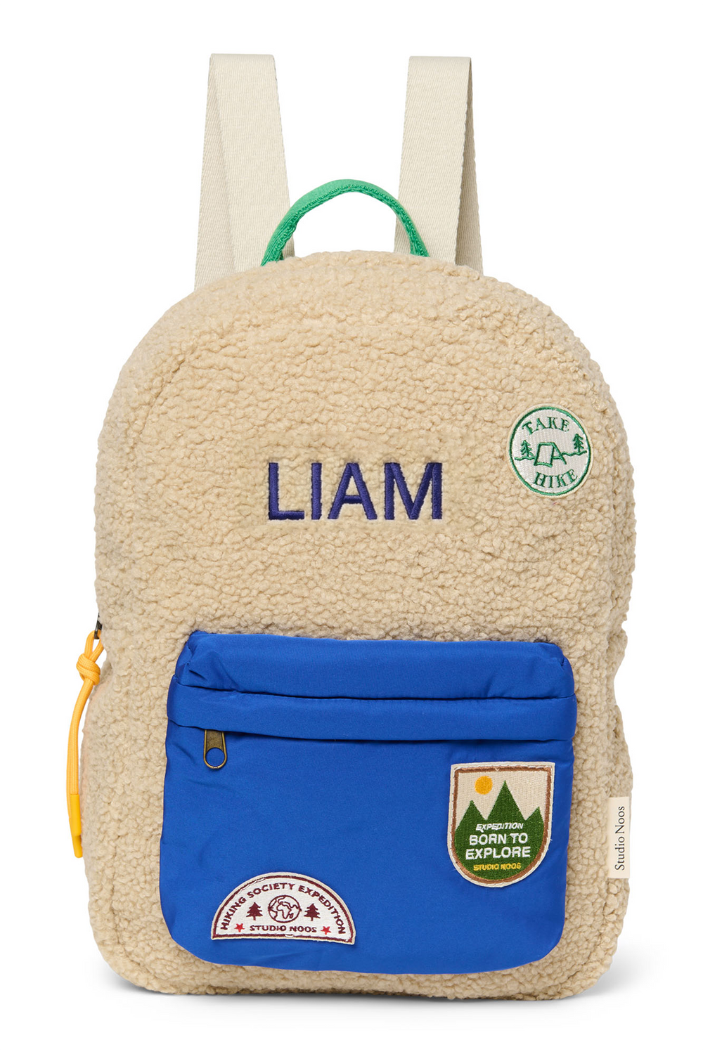 Teddy Midi-Rucksack | Ecru/Kobalt