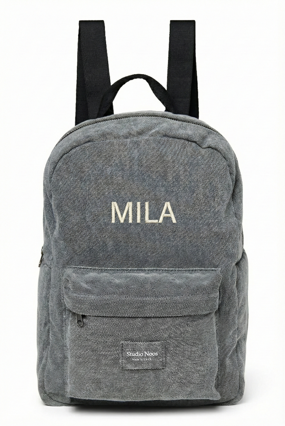Denim Midi-Rucksack | Grauer