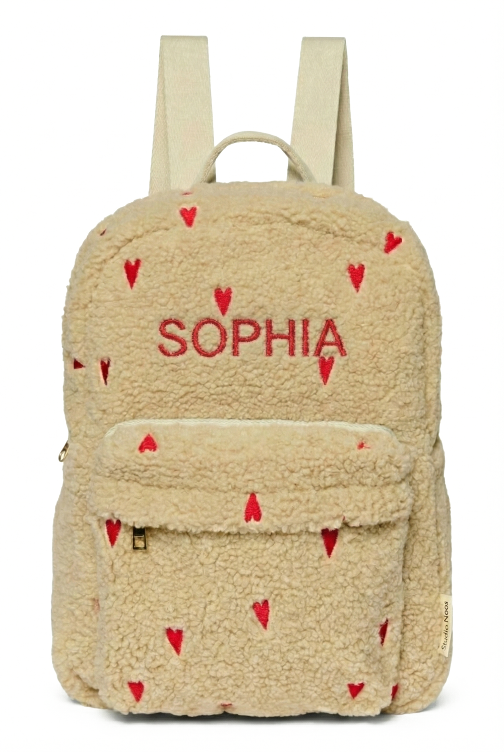 Teddy Midi-Rucksack | Ecru Hearts