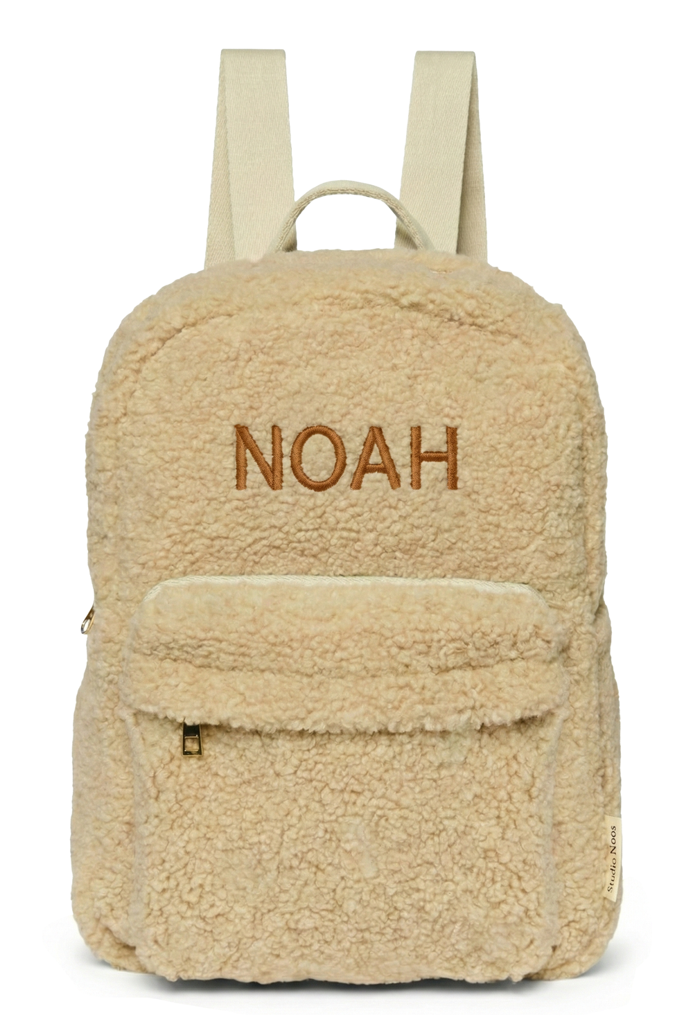 Teddy Midi-Rucksack Mit Fronttasche | Ecru