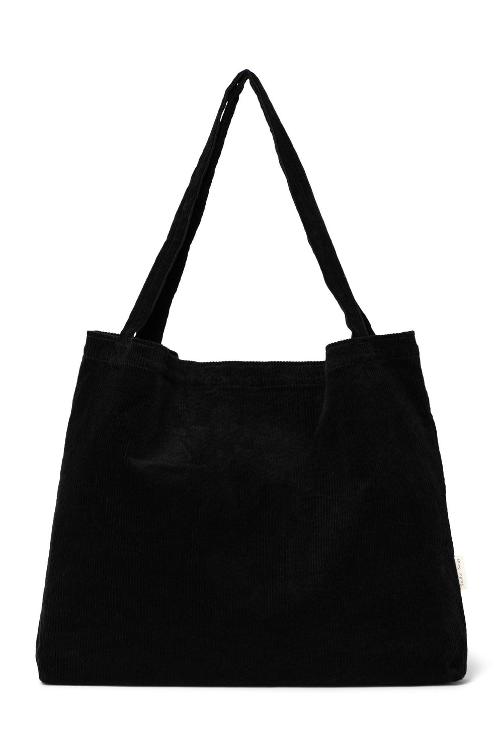 Schwarze wattierte Mom Bag