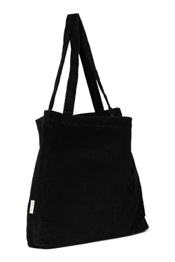Schwarze wattierte Mom Bag