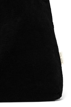 Schwarze wattierte Mom Bag