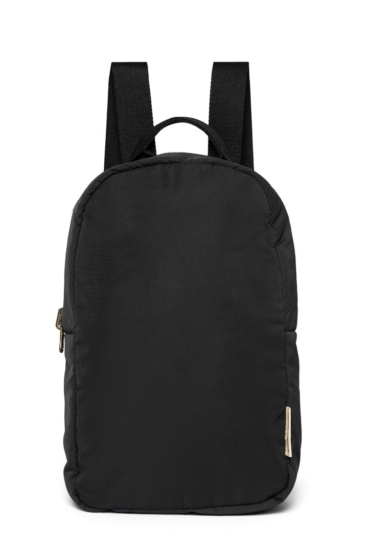 Schwarzer wattierter Mini-Rucksack