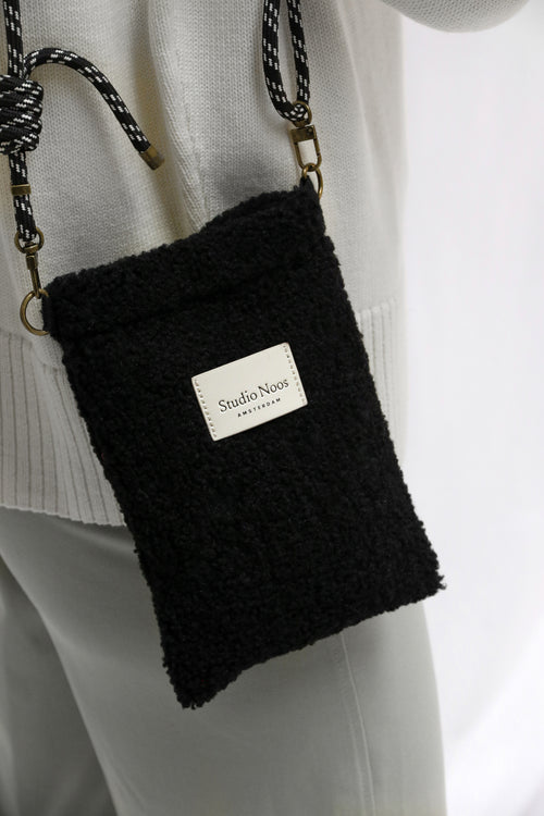 Black Teddy Phone Bag