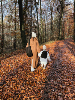 Schwarzer Teddy Mini-Rucksack