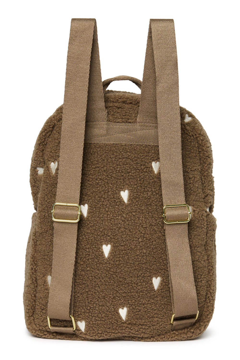 Brauner Teddy Herzen MIDI-Rucksack mit Fronttasche