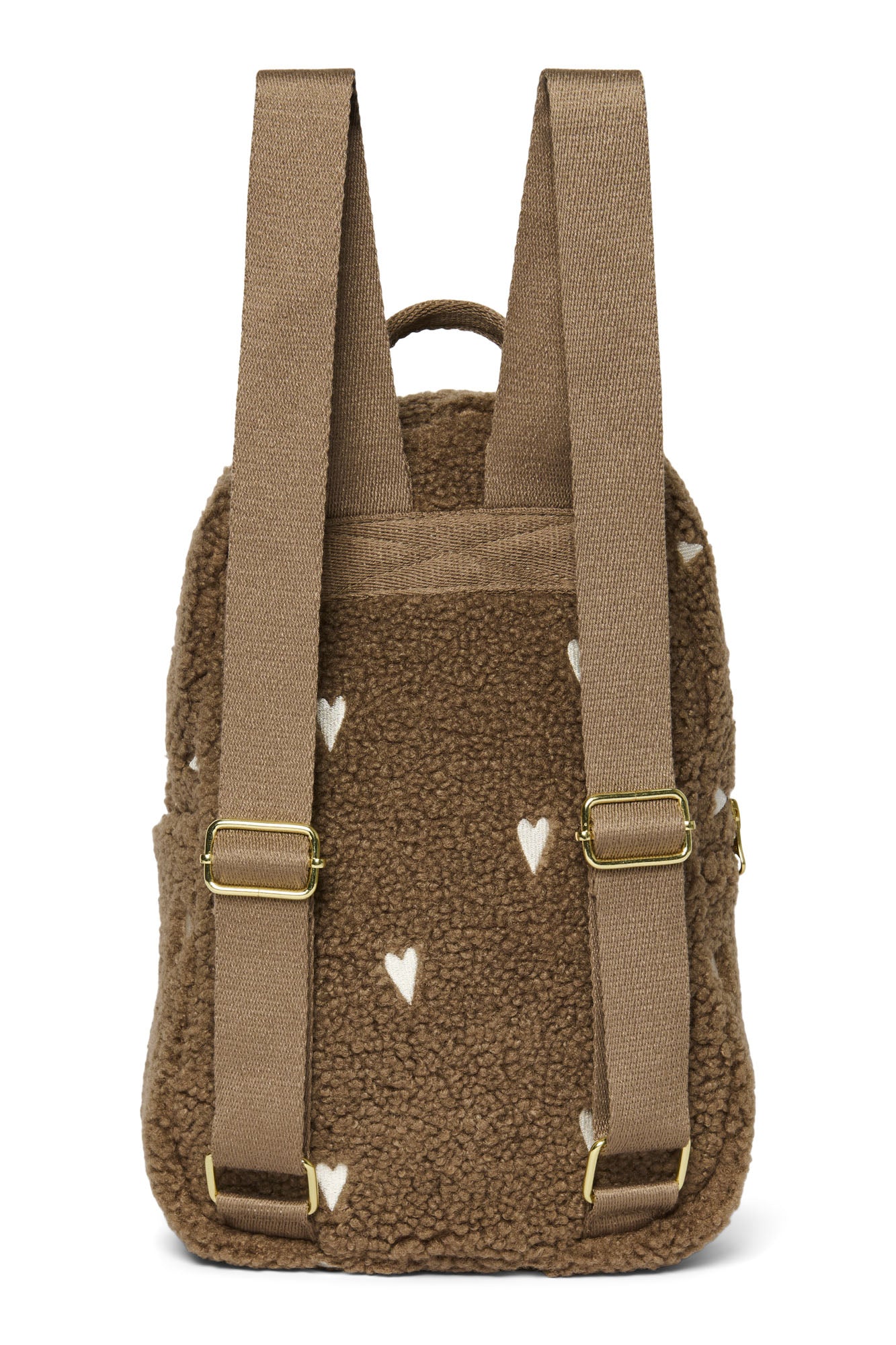 Brauner Teddy Herzen Mini-Rucksack