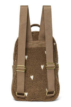 Brauner Teddy Herzen Mini-Rucksack