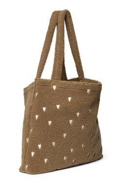 Braune Teddy Herzen Mom Bag