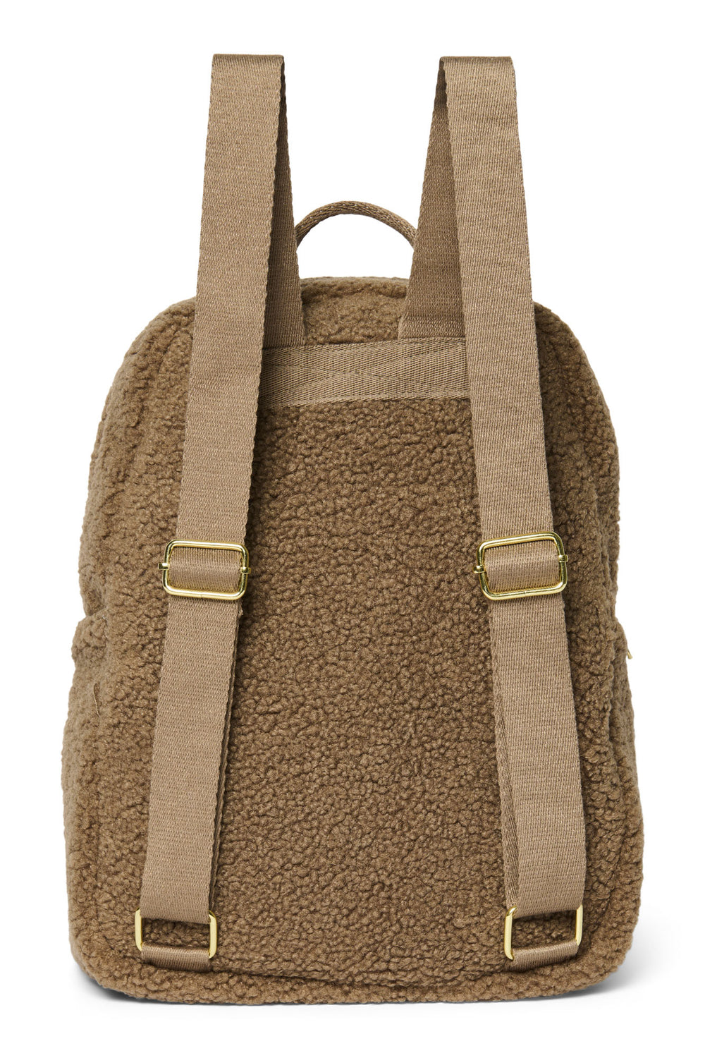 Brauner Teddy MIDI-Rucksack mit Fronttasche