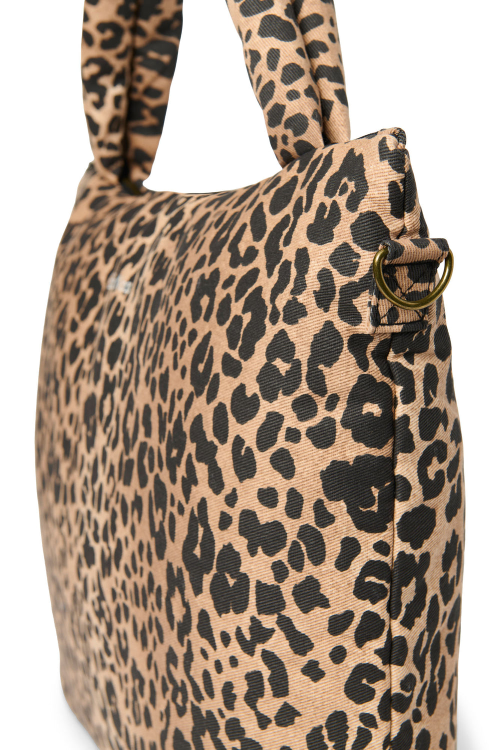 Brown Leopard Cotton-Wickeltasche