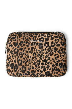 Brown Leopard Cotton-Laptophülle 13 Inch