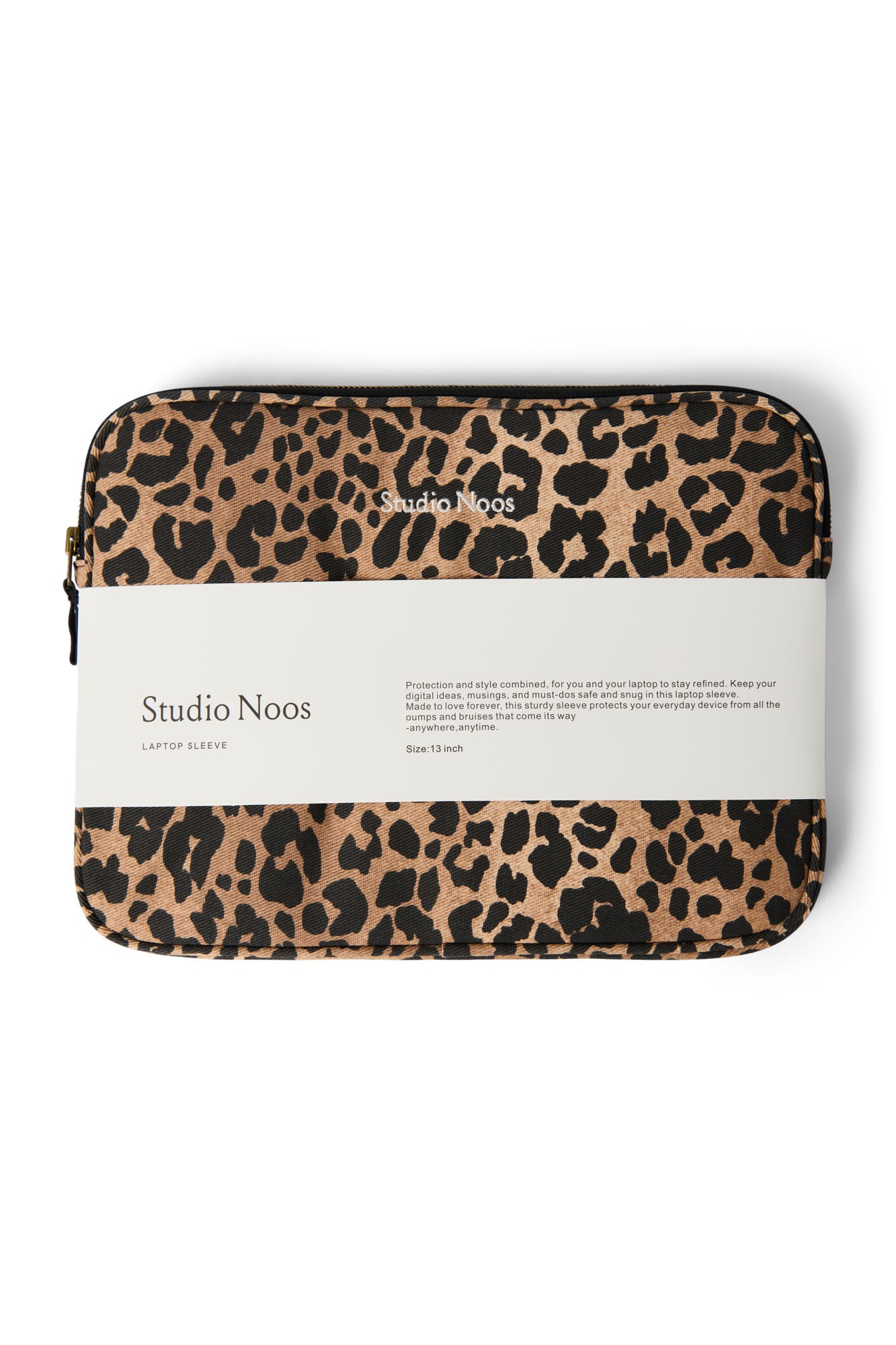 Brown Leopard Cotton-Laptophülle 13 Inch