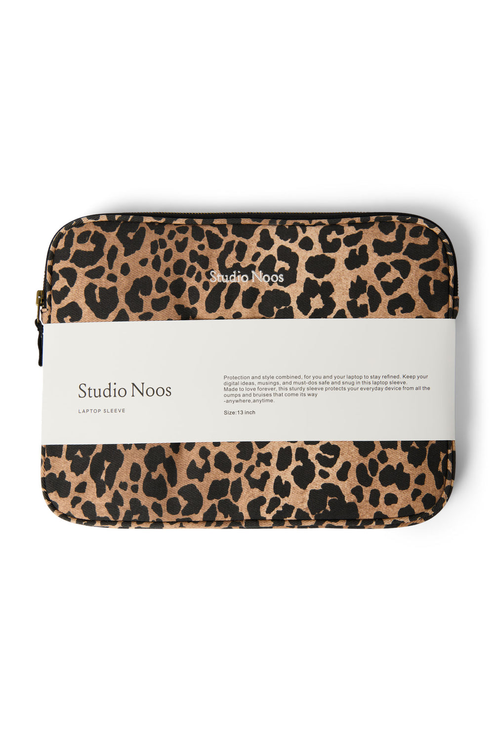 Brown Leopard Cotton-Laptophülle 13 Inch