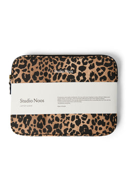 Brown Leopard Cotton-Laptophülle 13 Inch