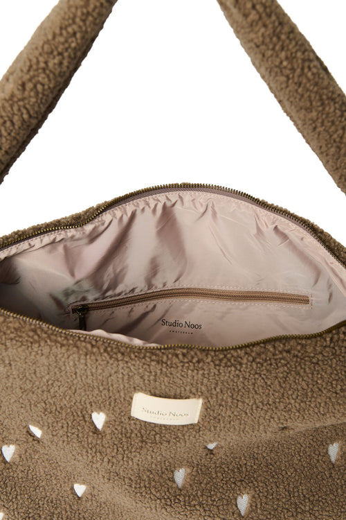 Braune Hearts Teddy-Umhängetasche