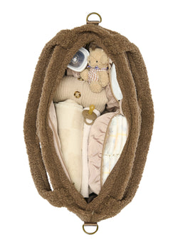 Braun Teddy Herzen Wickeltasche
